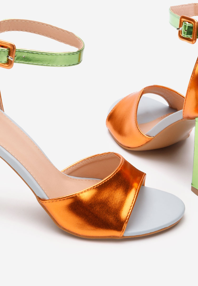 Sandales femme à talon multicolores Zandra V5