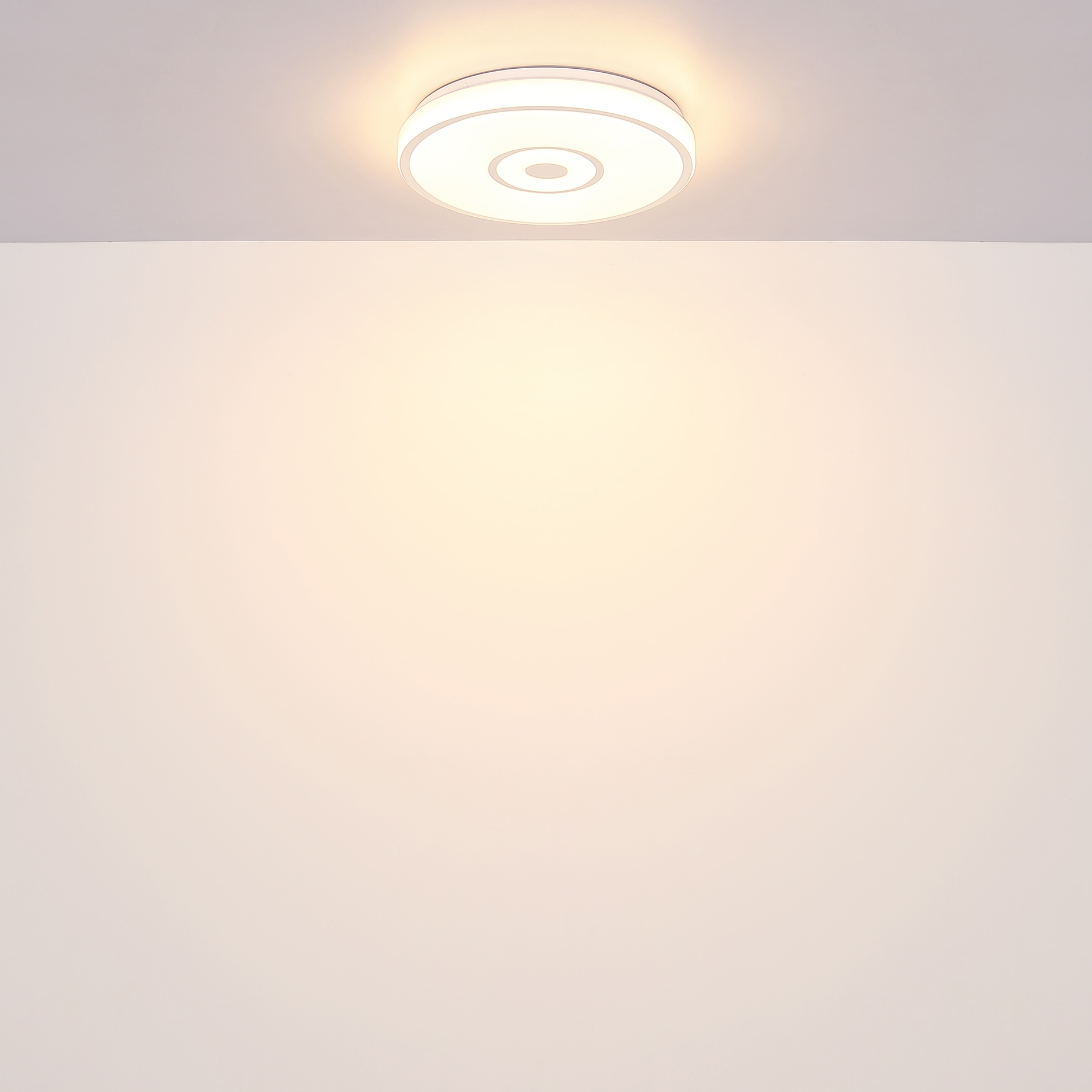 LED-Deckenleuchte - weiß - Chrom - 38 cm