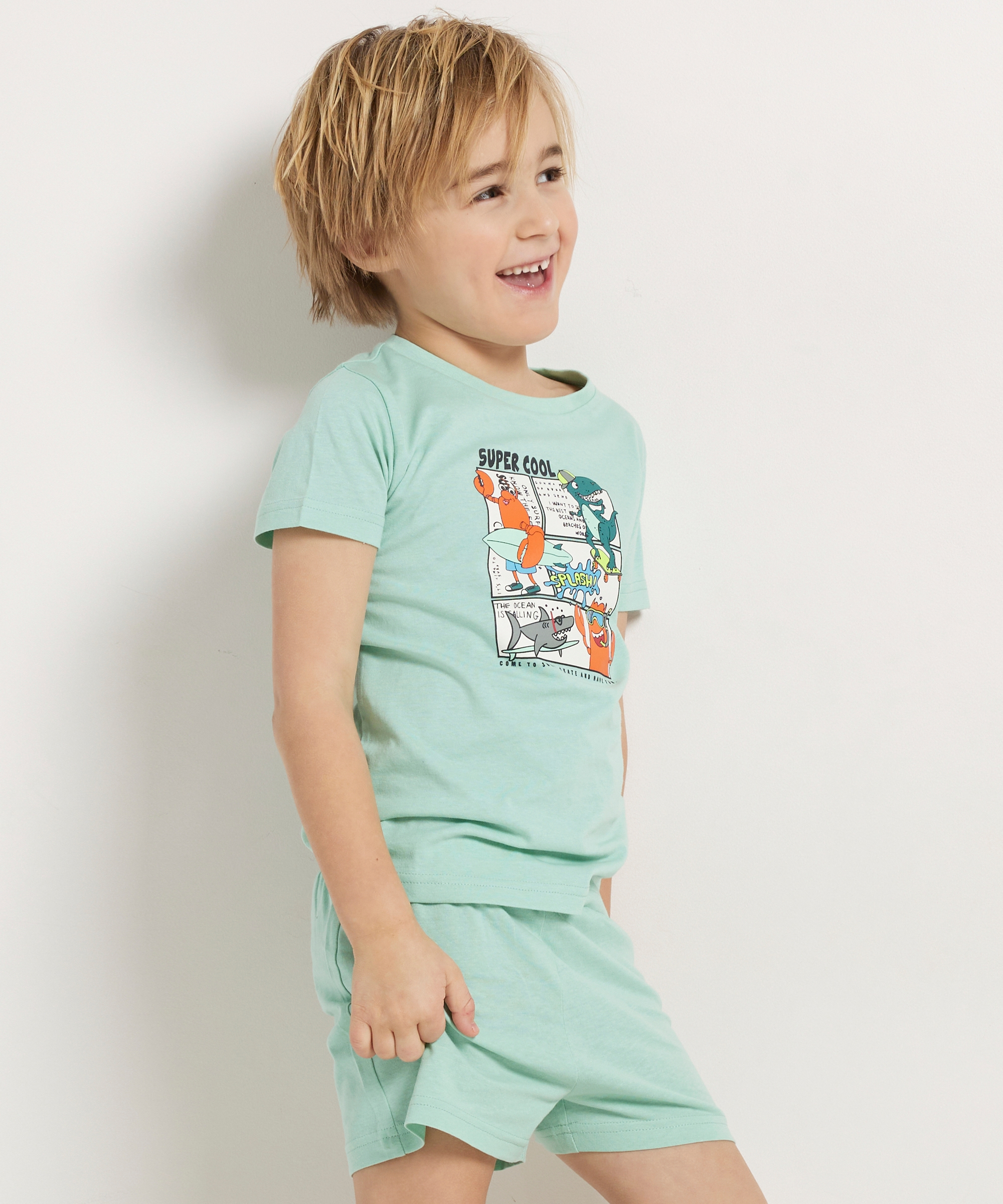 shortama set met print
