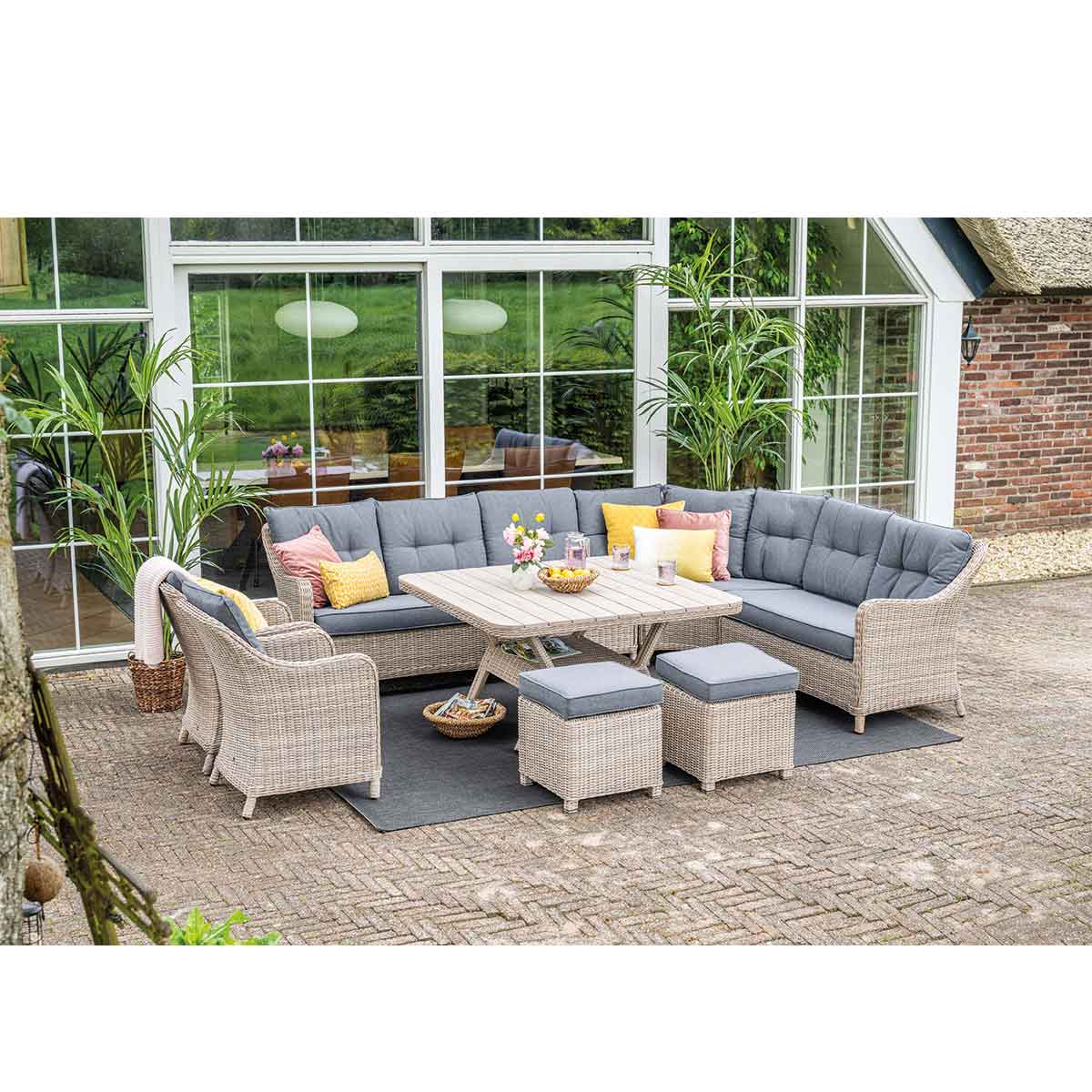 Garden Impressions Milwaukee 3-delige lounge-dining hoekset