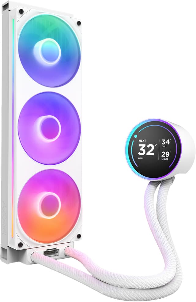 NZXT Kraken 360 Elite V2 RGB CPU-væskekøler (hvid)