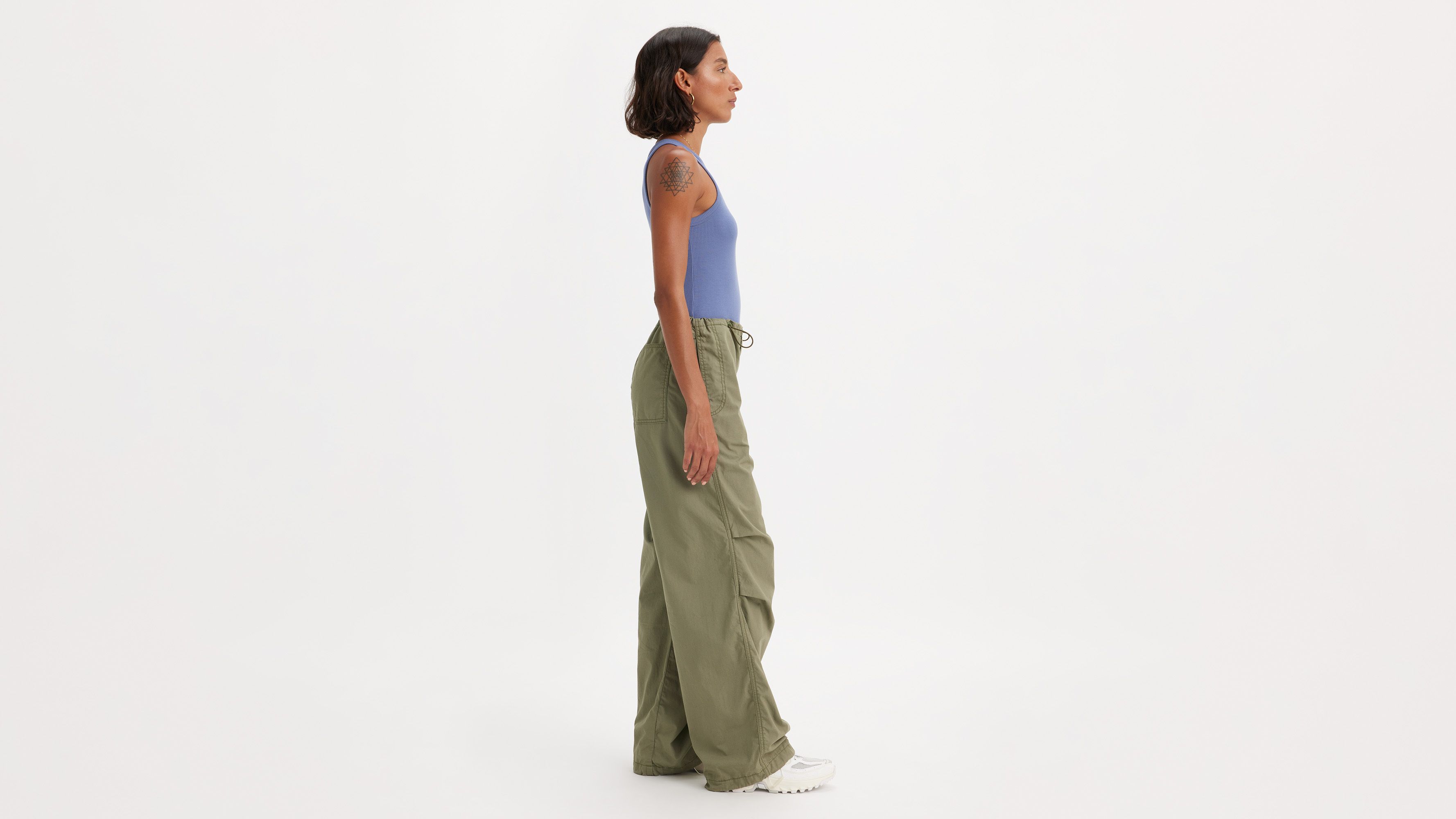 Pantalon toile parachute - Deep Lichen Green - Vert
