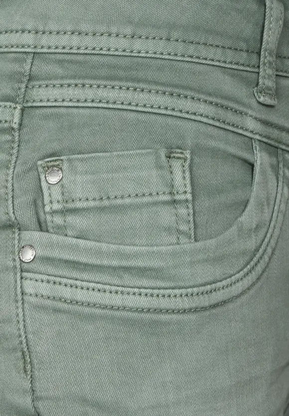 Slim Fit Color Jeans - soft olive washed