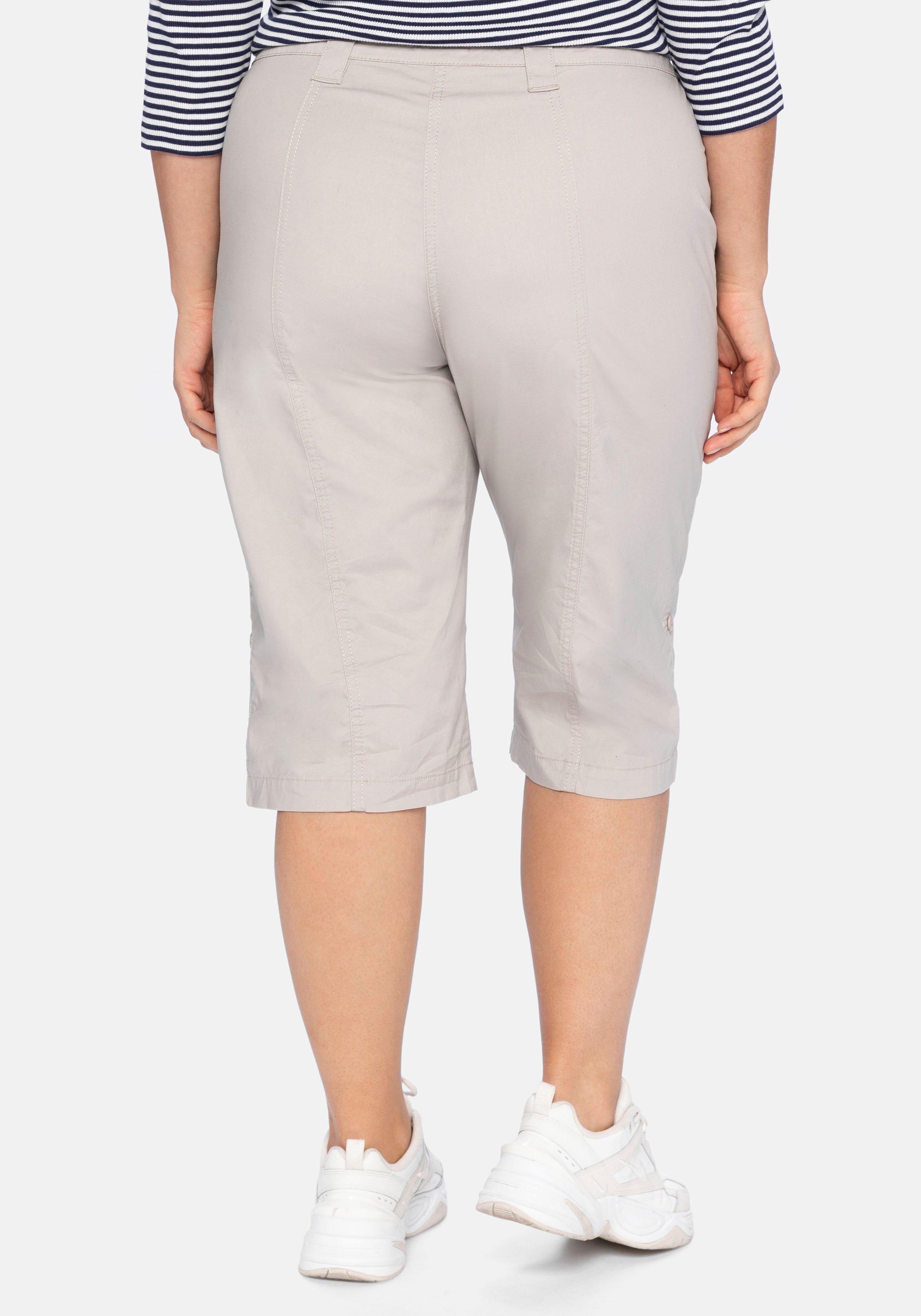 Stretch-Bermudas mit aufgesetzten Taschen und Patten