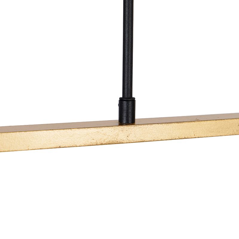 Hanglamp zwart met goud incl. LED dimbaar - Bold