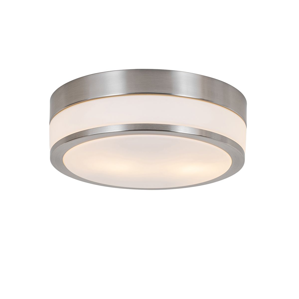 Moderne plafondlamp staal 28 cm IP44  - Flavi