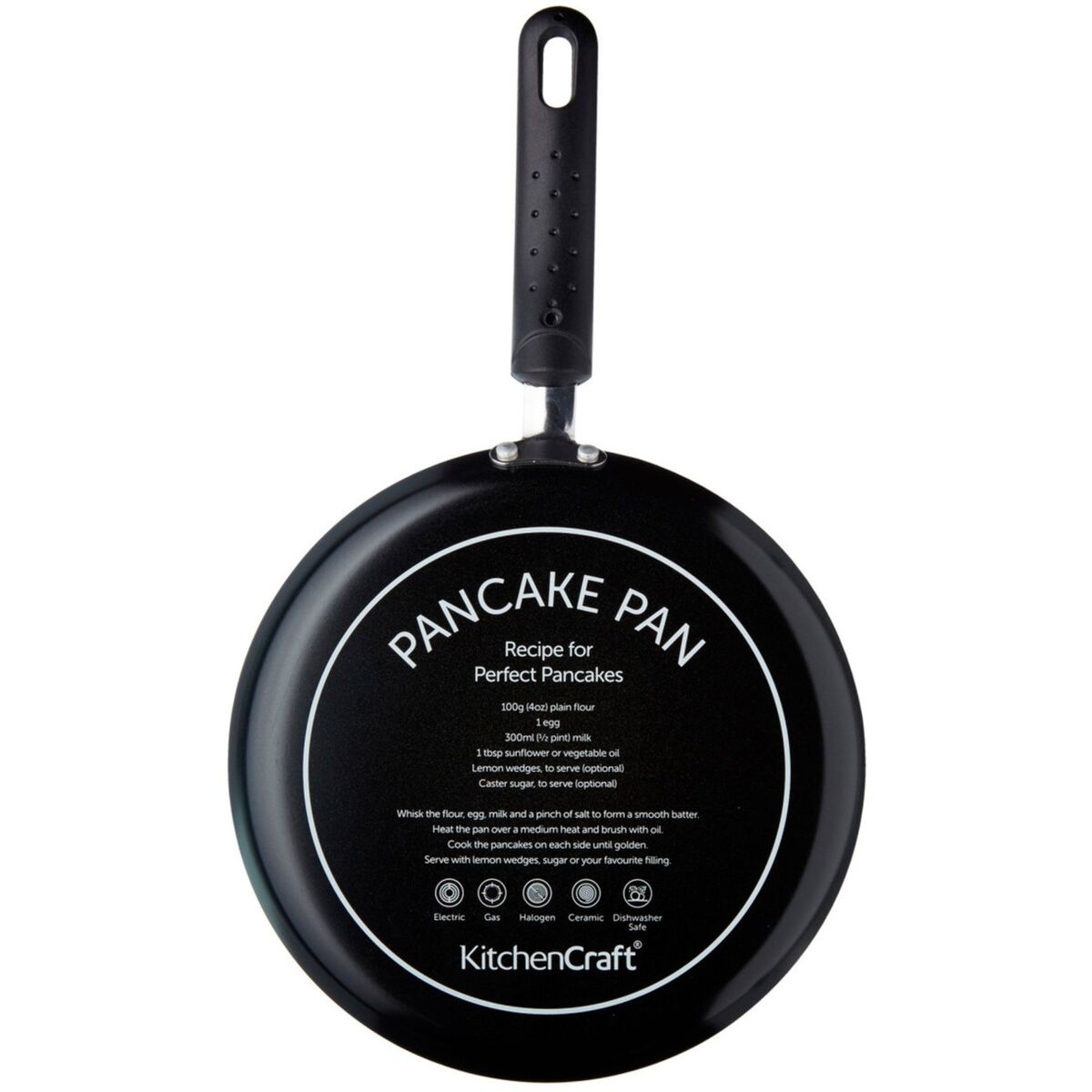 Pannekakepanne 24 cm, svart