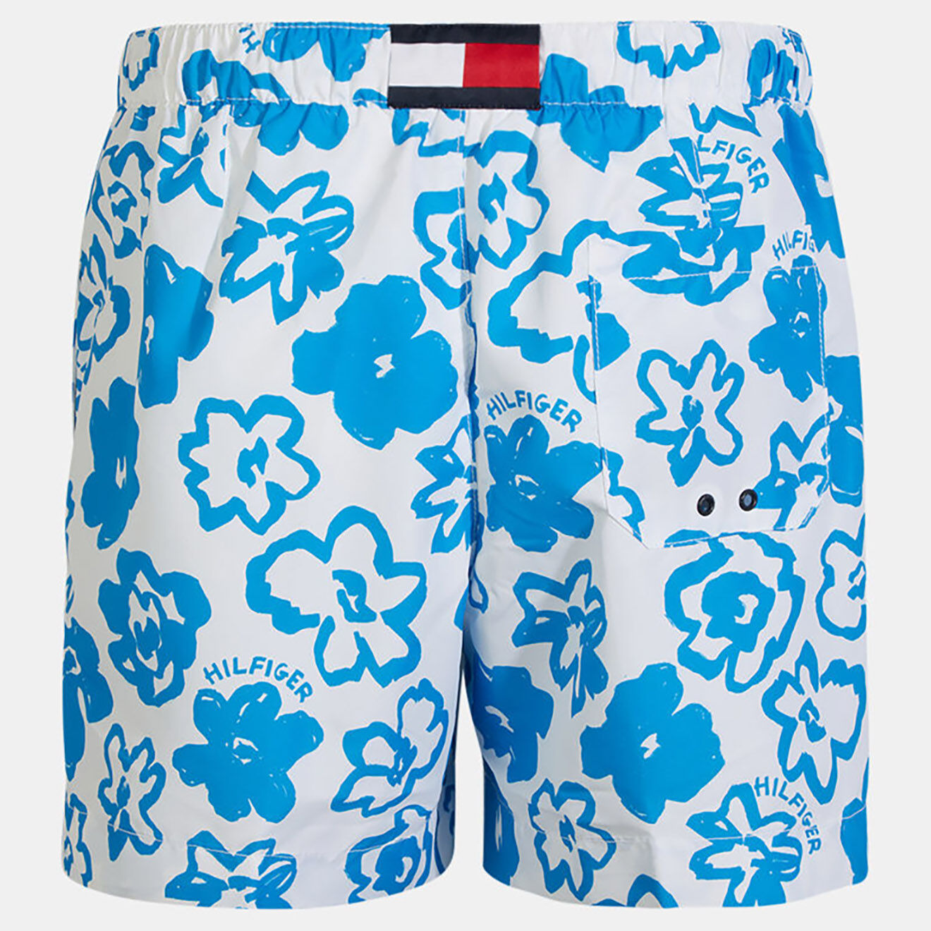 Tommy Hilfiger Short de bain à fleurs blanc/bleu