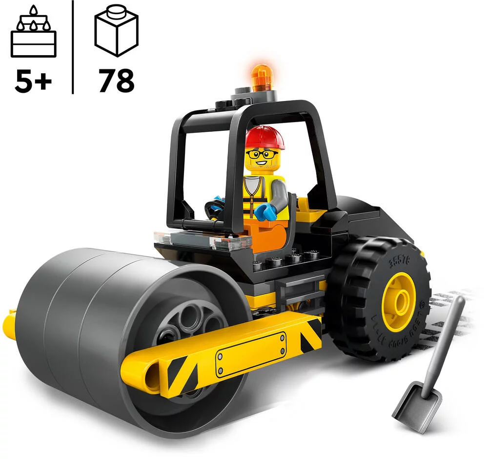 LEGO®CITY 60401 - LE ROULEAU COMPRESSEUR DE CHANTIER