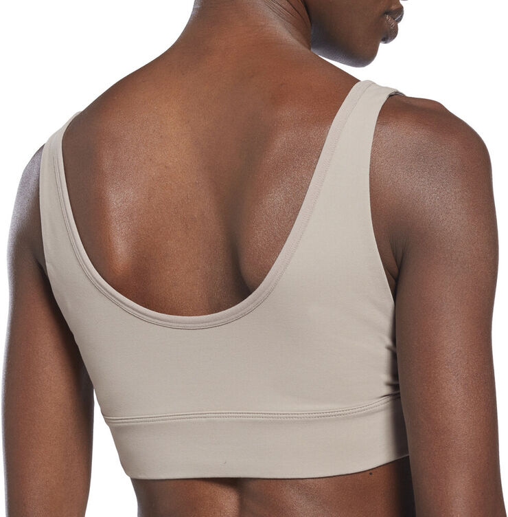 Reebok Studio Stripped Minimalist sports bh Brun