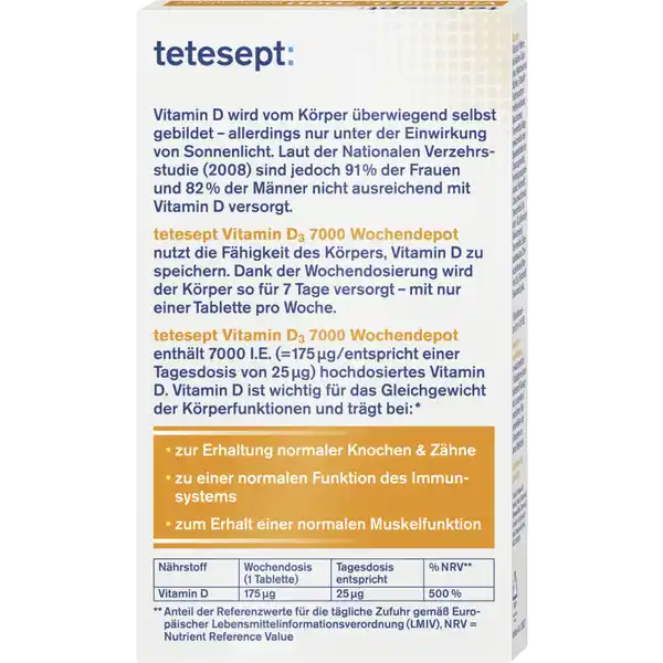 Vitamin D3 7000 Wochendepot Tabletten