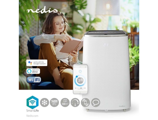 NEDIS - Climatisation wi-fi 14000 btu 41m² déshumidification android...