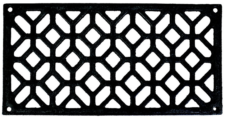 Grille de ventilation des cheminées fonte noir 240 x 120 mm DMO