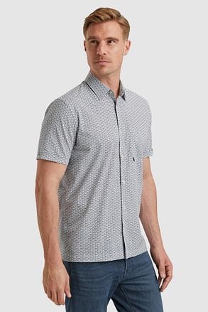 Vanguard Short Sleeve Overhemd Print Blauw VSIS2503231-7004 kopen