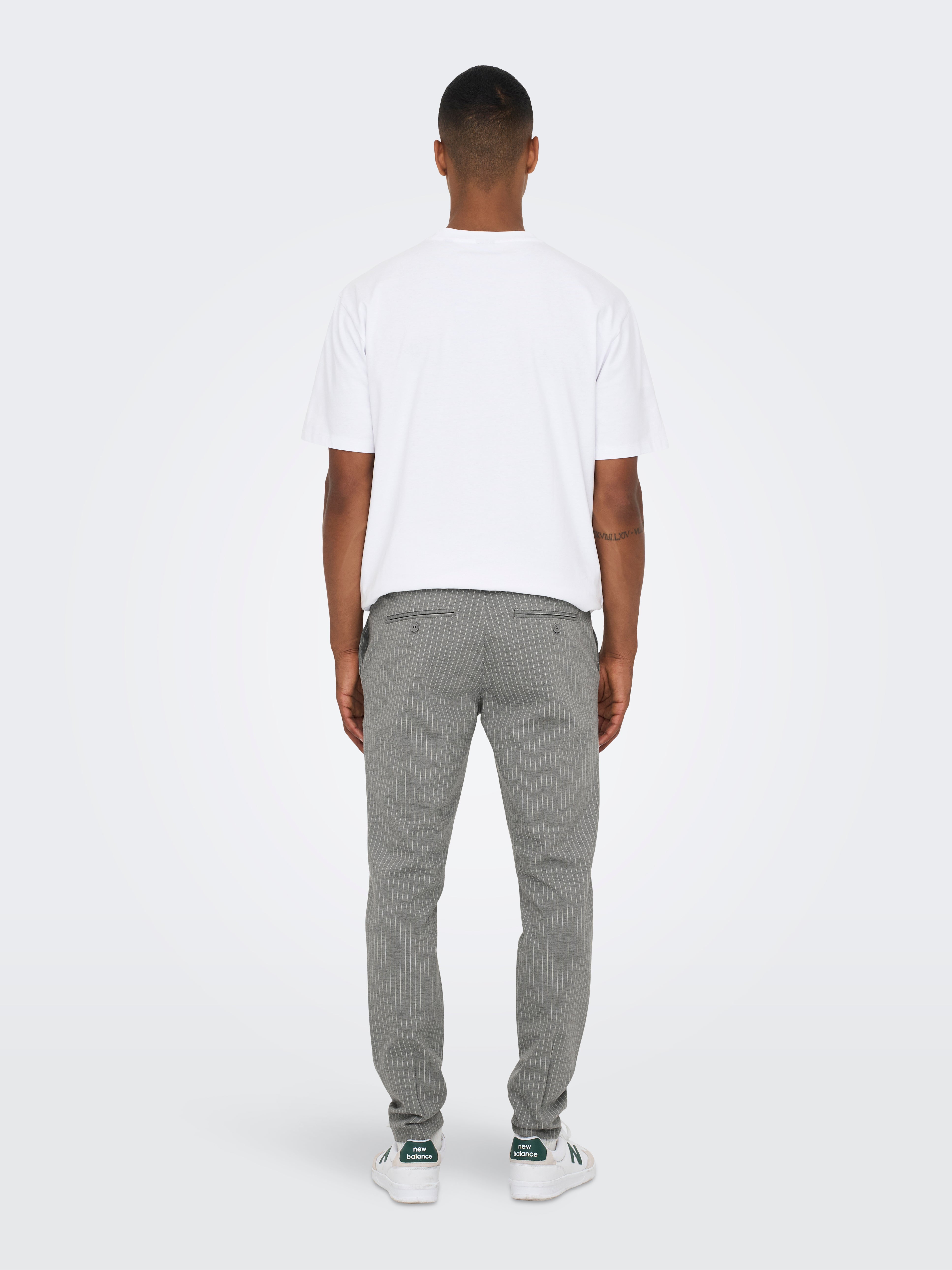 ONSMARK Verjüngt Chino Hose Light Grey Melange