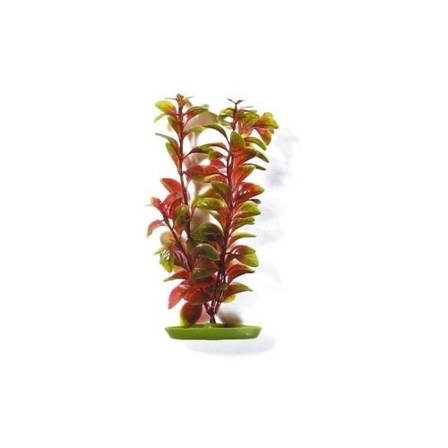 Planta artificial verde e vermelha Marina Aquascaper para aquários