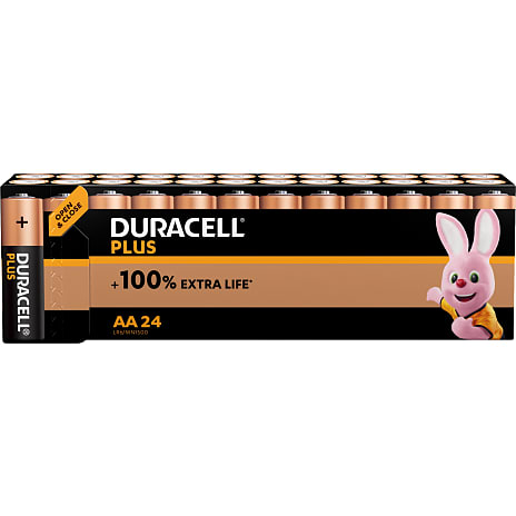 Duracell Plus AA batterier 24-pak