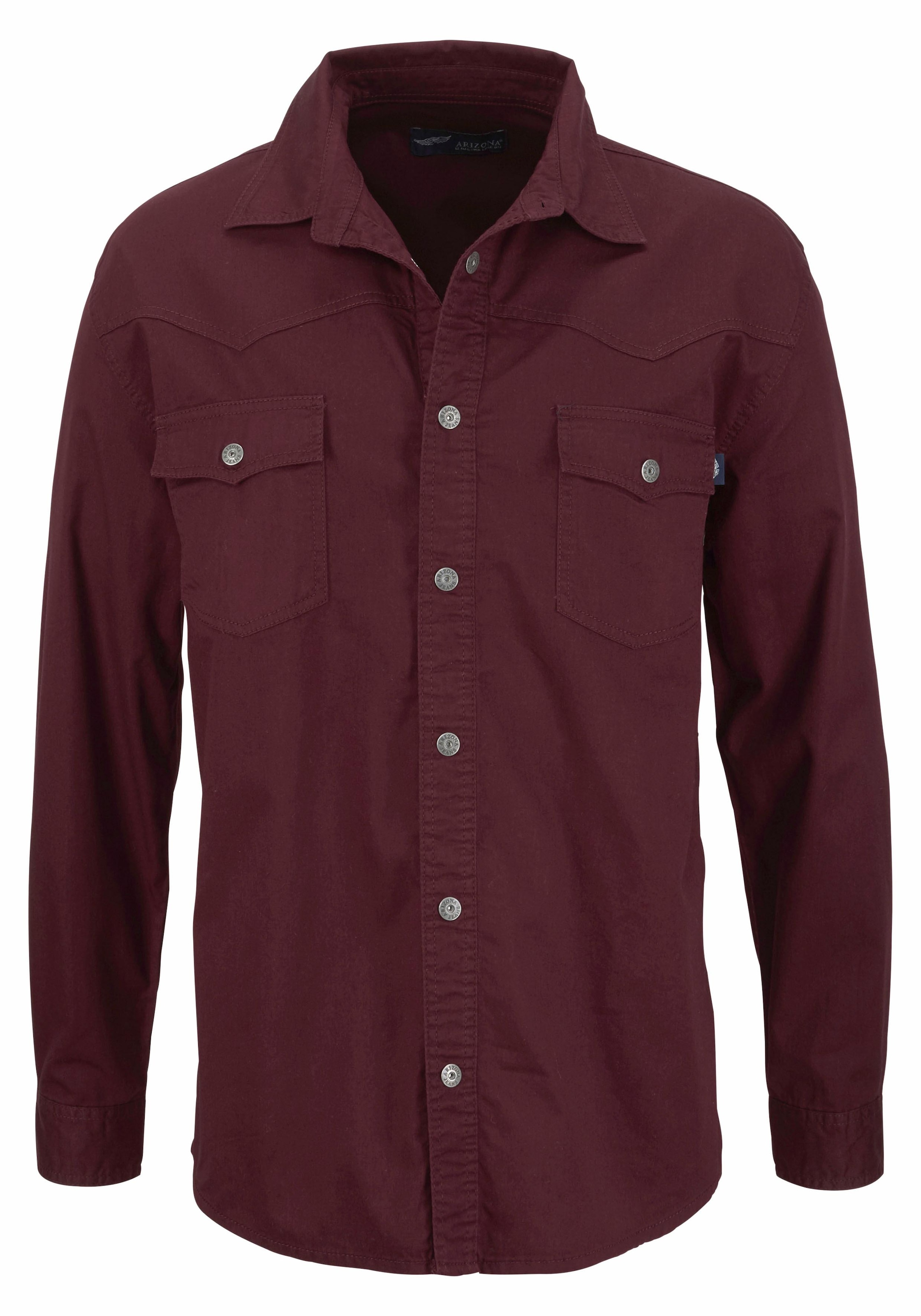 Arizona Langarmhemd , im Western-Stil