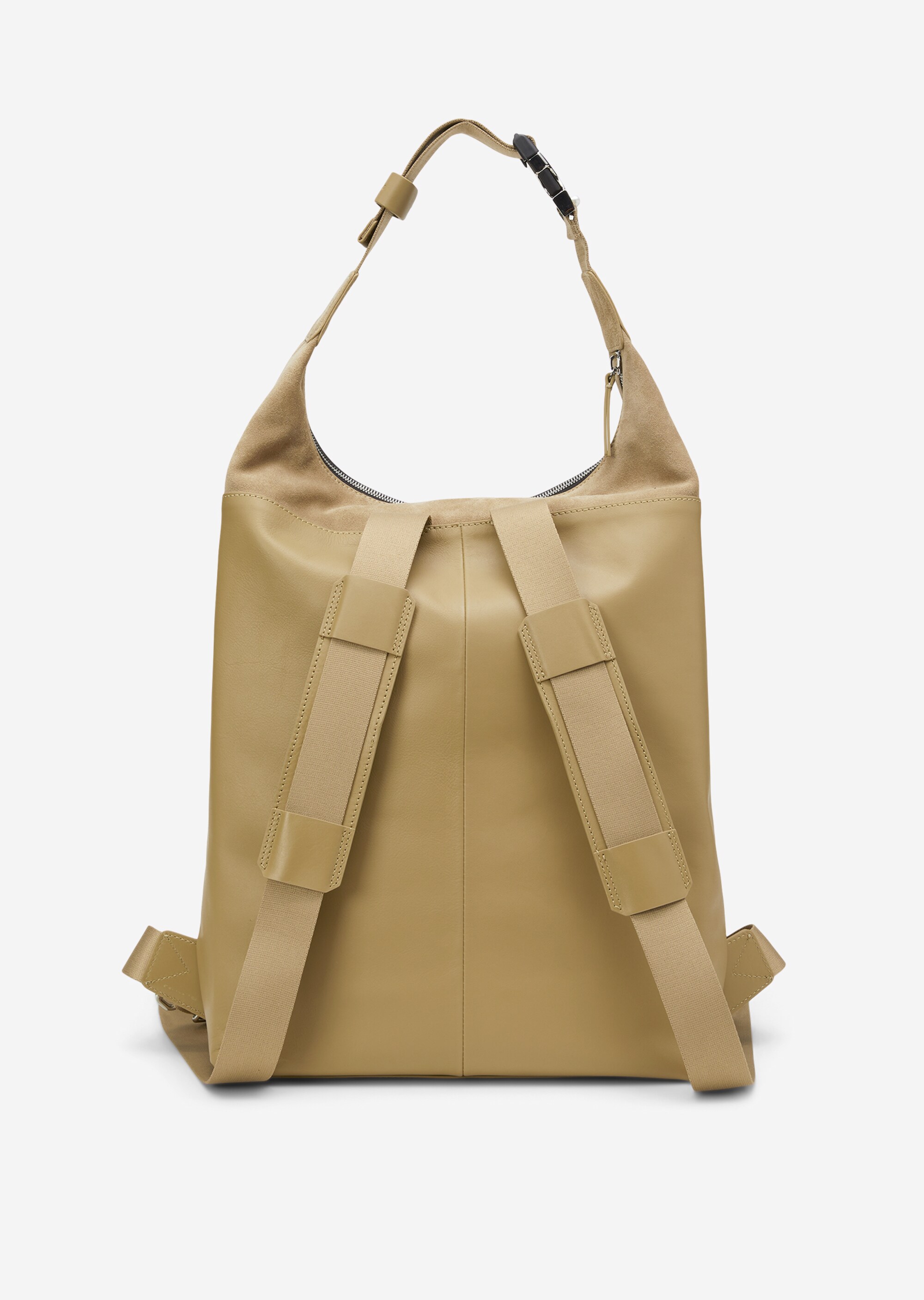 2in1 Rucksack aus aus softem Veloursleder