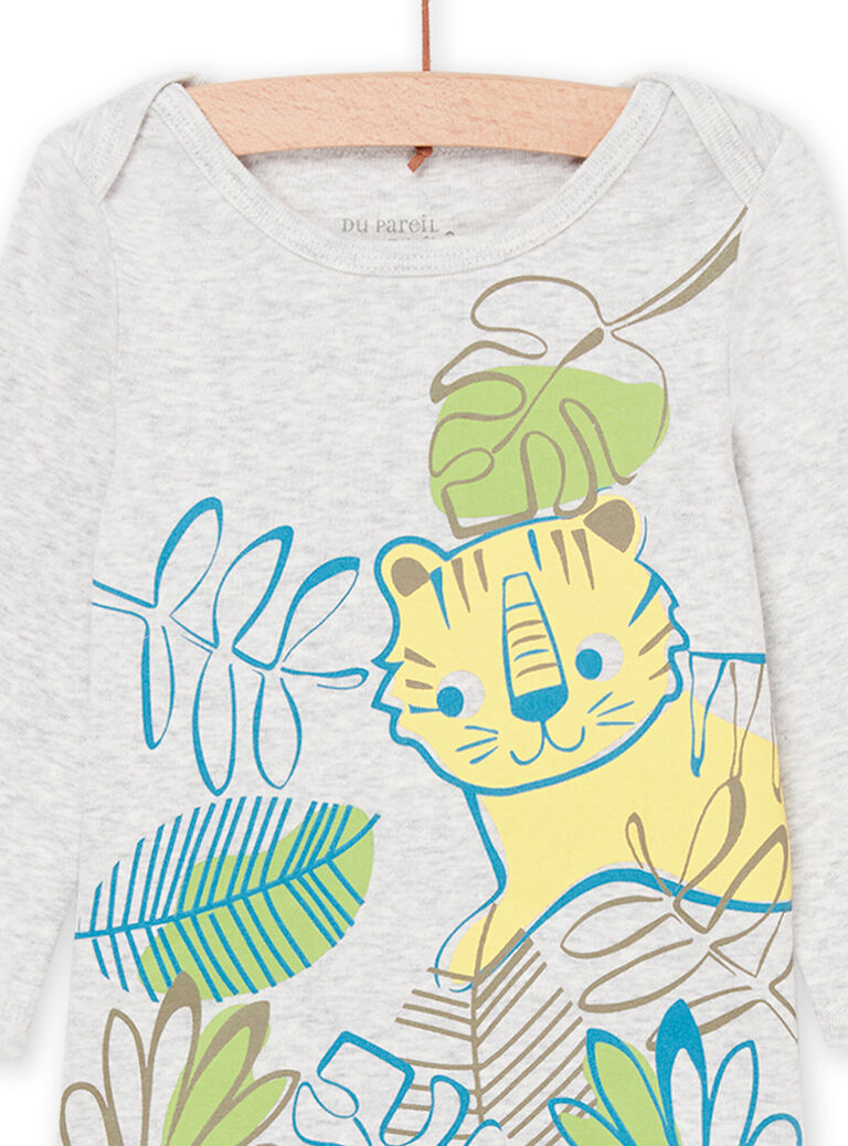 Body à motifs tigre et feuilles