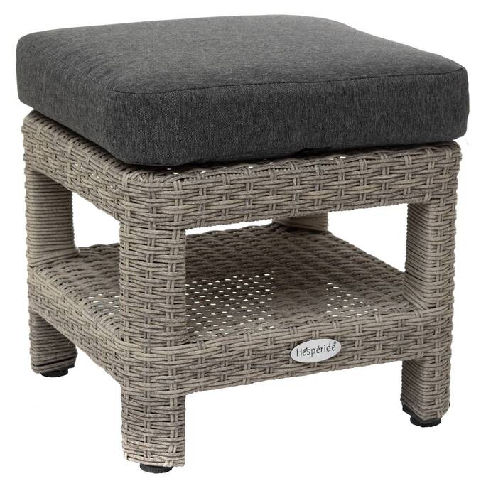 Pouf de jardin carré POLYNÉSIA Havane