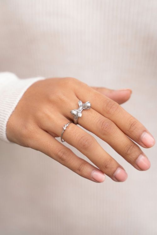 Statement ring met strik