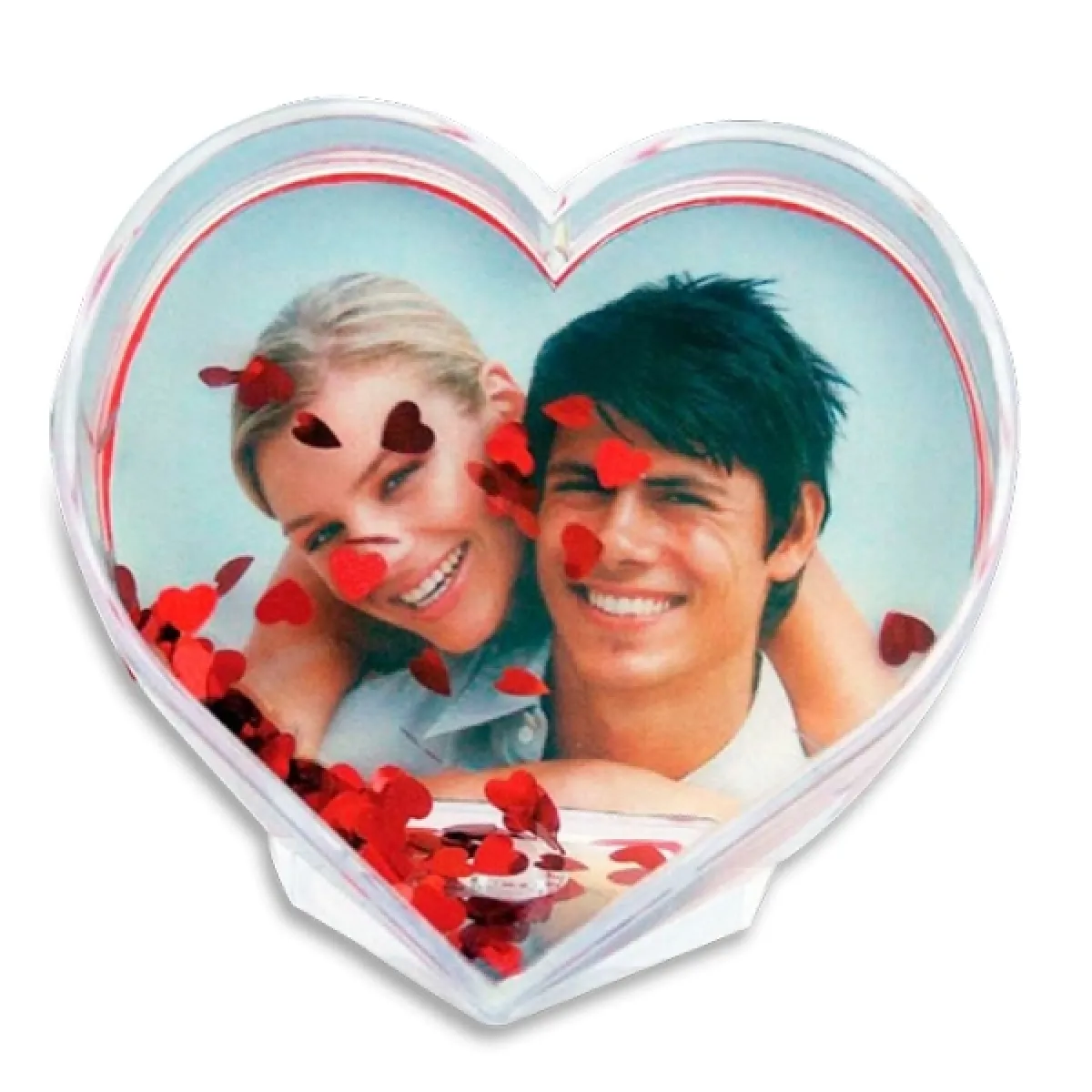 TOTALCADEAU Cadre Photo Confettis Coeur
