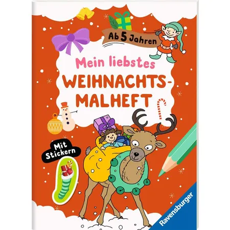 RavensburgerMein liebstes Weihnachtsmalheft mit Stickern ab 5