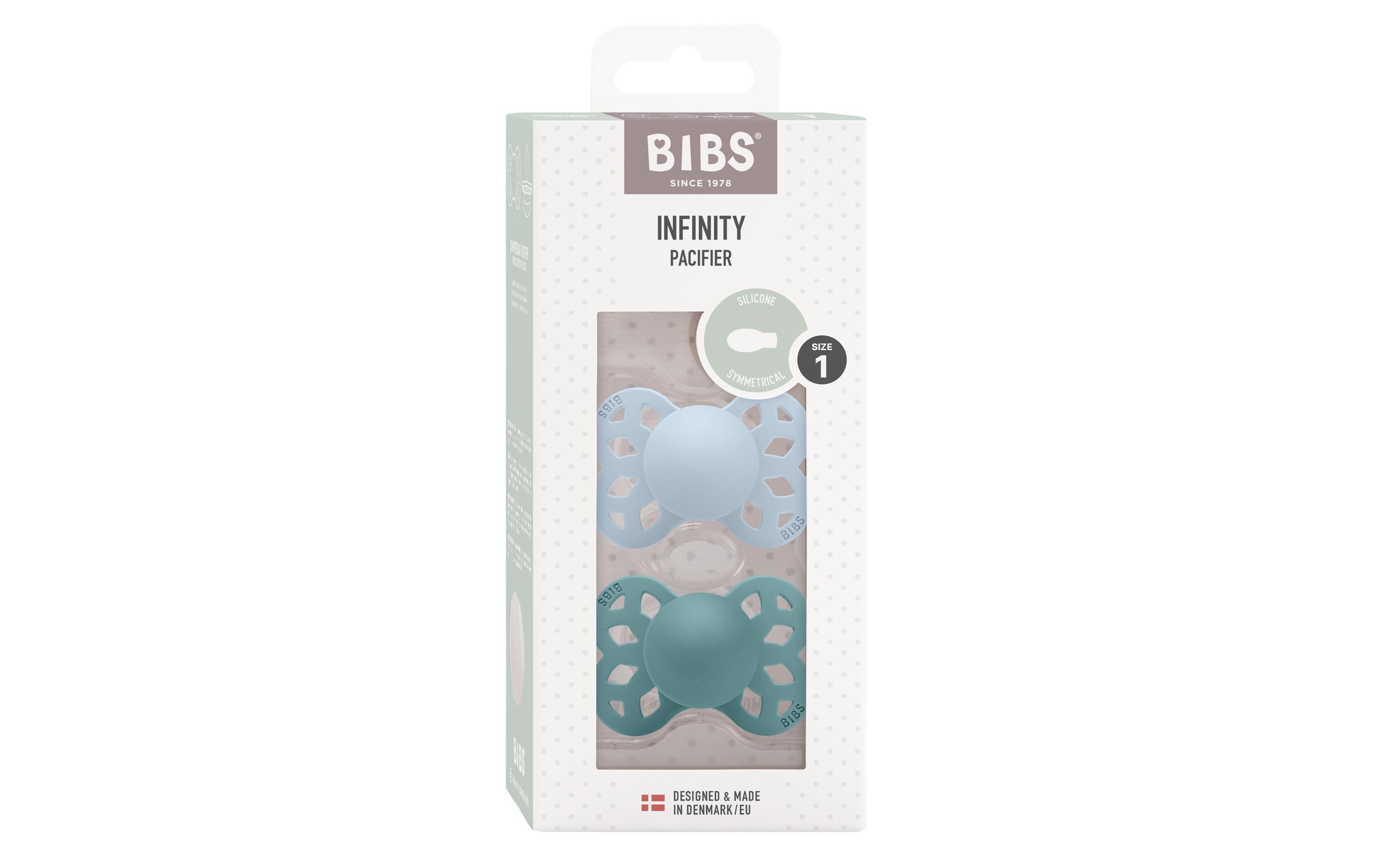 Nuggi symmetrisch 2er Set Babyblue/Island Sea 0-6 Mt.Doppelpack Schnuller für Babys