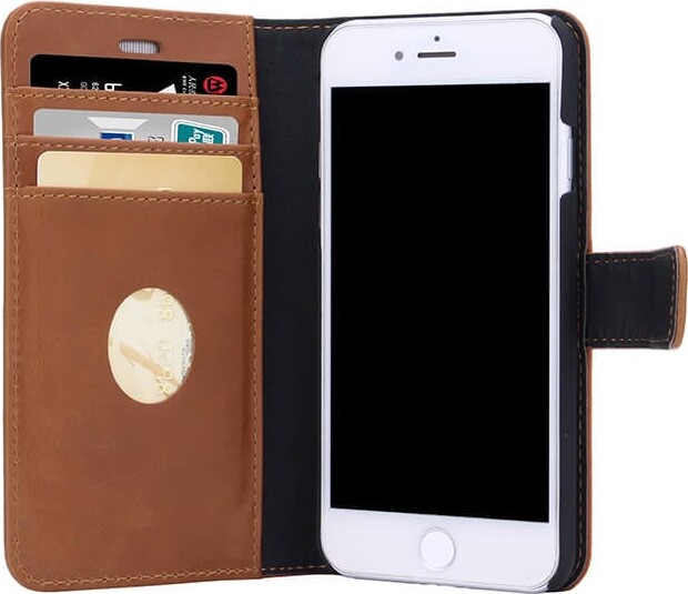 Radicover - iPhone 6 7 8 - Flip Cover - Læder - Brun