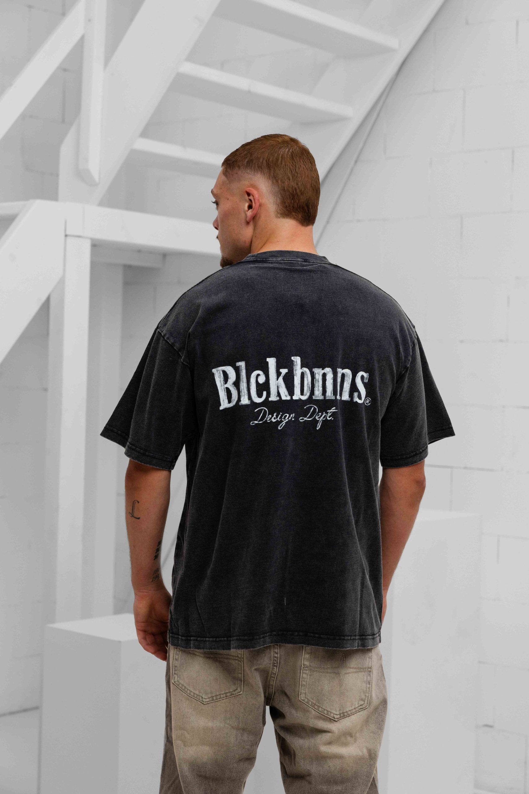 Black Bananas Brush T-Shirt Heren Zwart