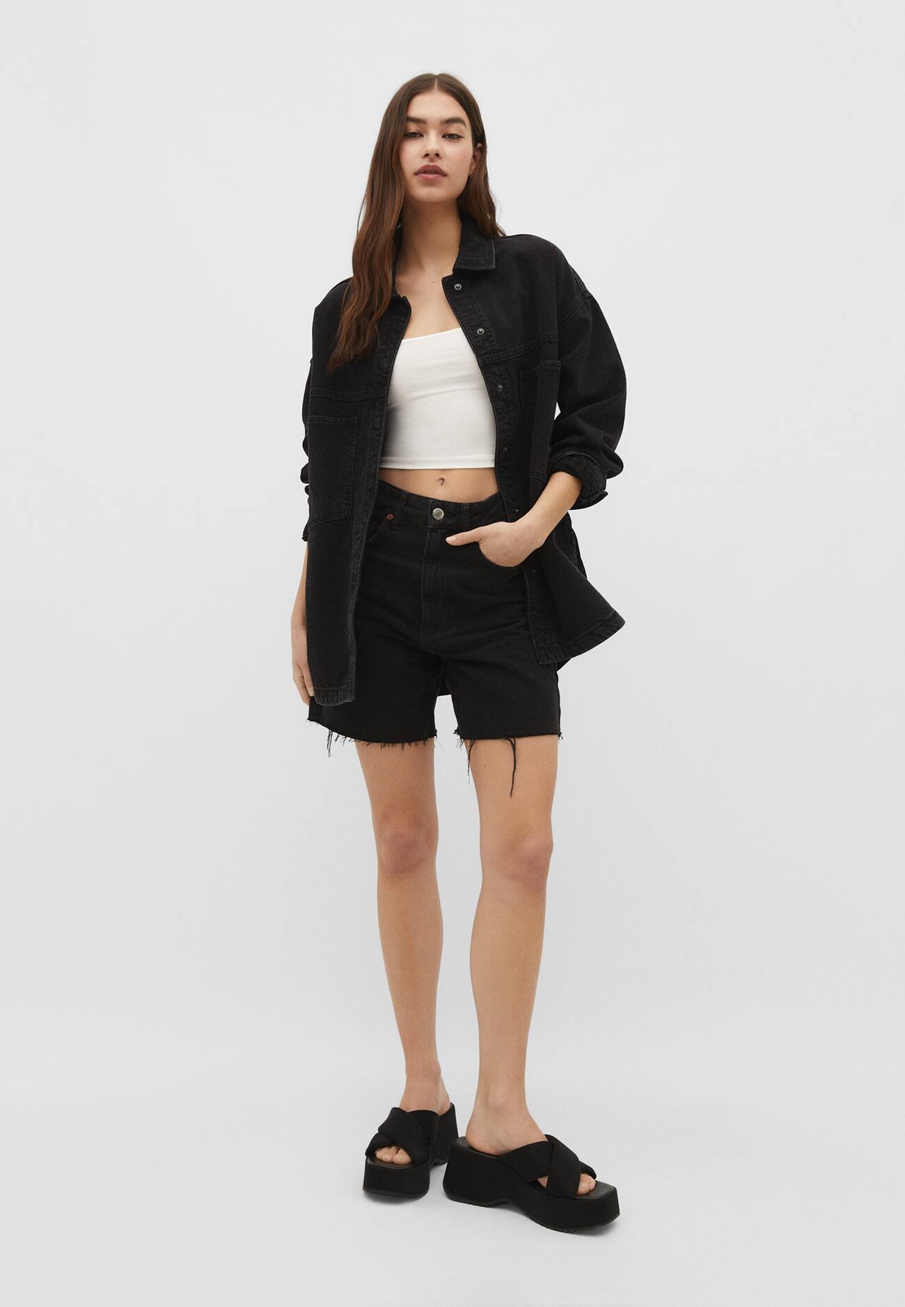 Sobretudo jeans oversized