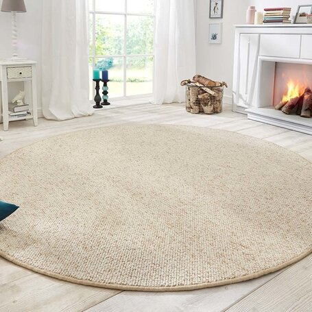 Vloerkleed Rond Wool - Creme
