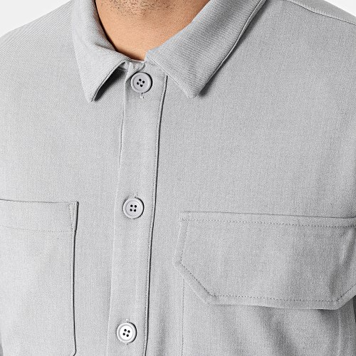 Chemise A Manches Longues KL-2053 Gris Chiné