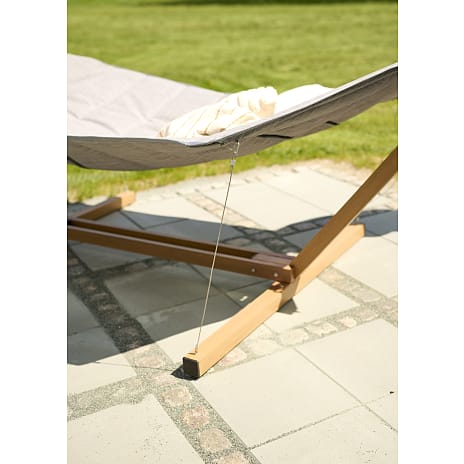 Palermo hængekøje - teak/lys grå