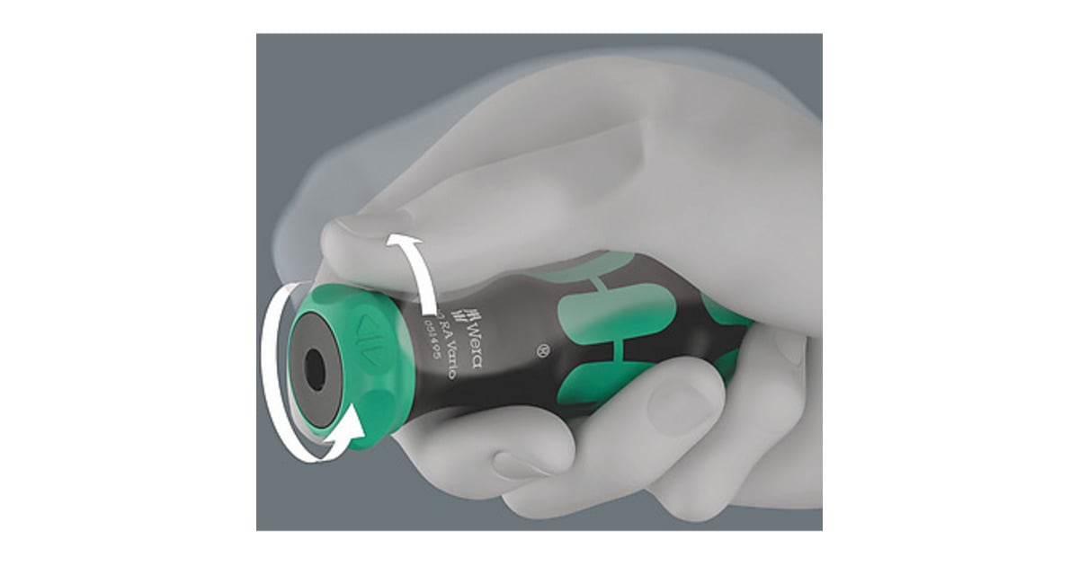 WeraKraftform Kompakt Vario RA, 7‑delig bitset  (Zwart/groen)