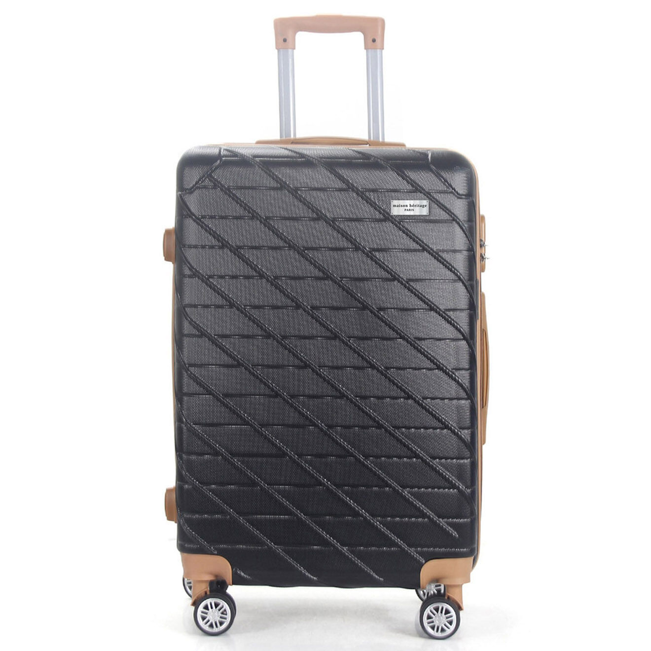 Maison Héritage Valise Cabine 4 roues doubles Saint-Germain 55 cm noire
