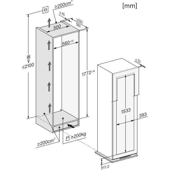 Miele Einbau-Weinschrank KWT 6722 iS-1