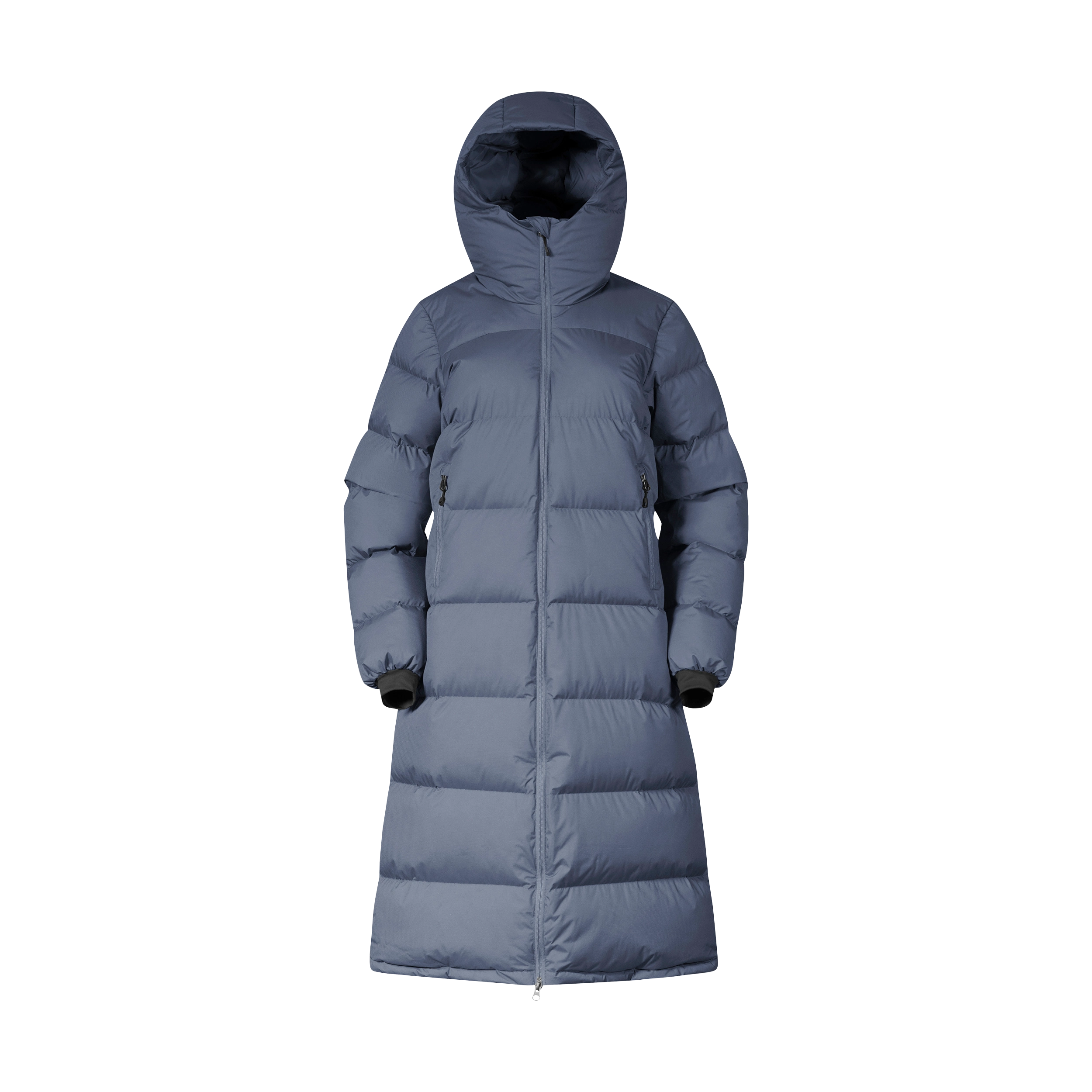 Urban Down Long Coat Women Granite Blue