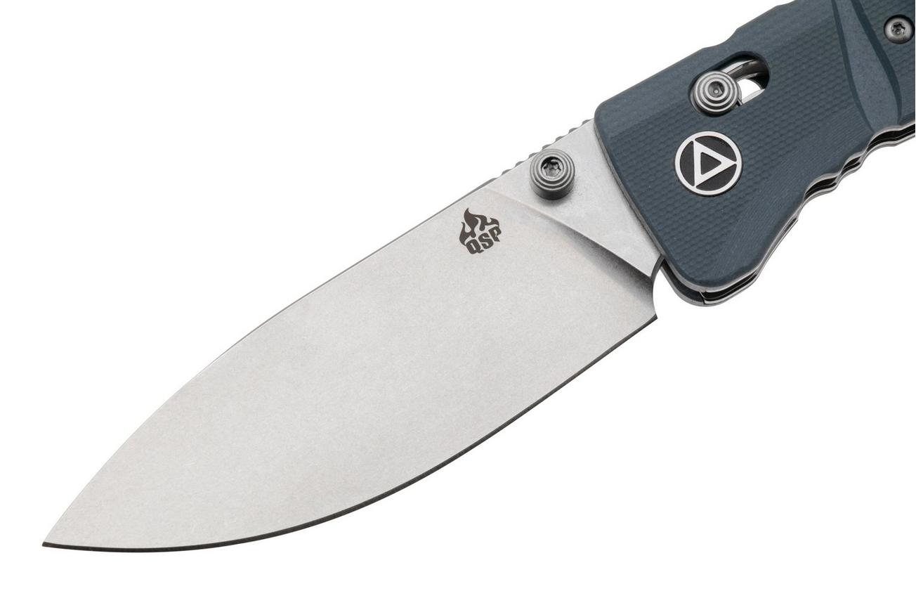 QSP Knife Ripley QS160-B1 Stonewashed 14C28N Gray G10, zakmes, Keanu Alfaro design