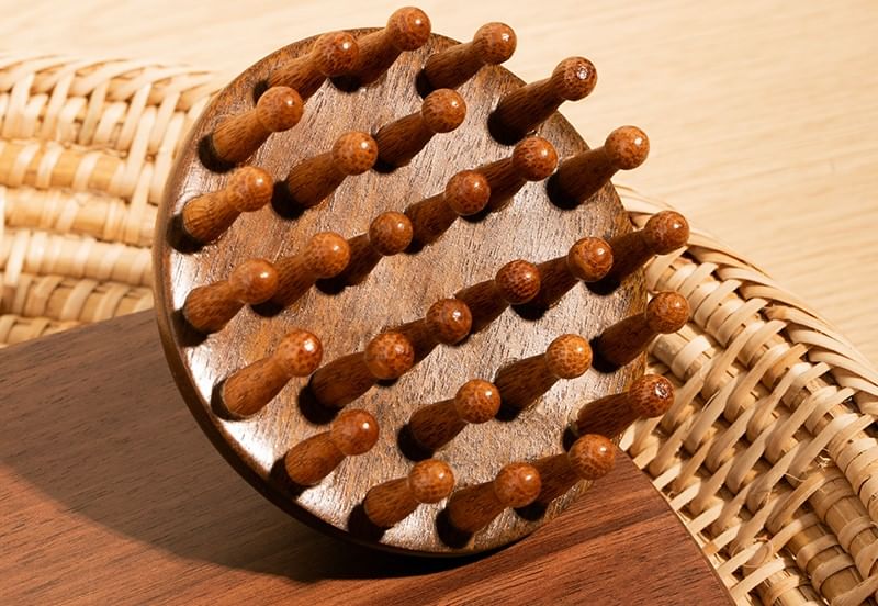 Showroom - Houten haar-hoofdhuidmassager