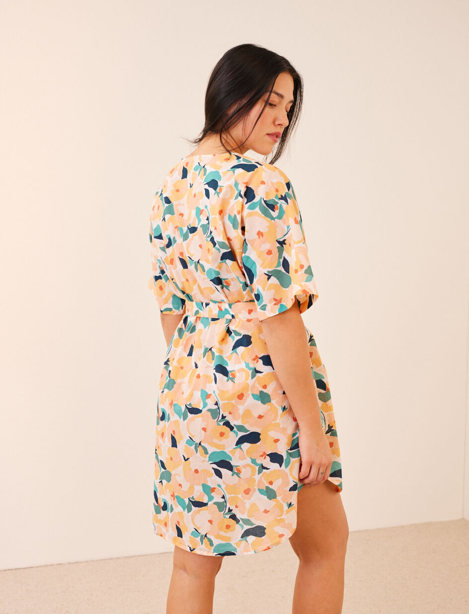 Robe - pivoine orange clair