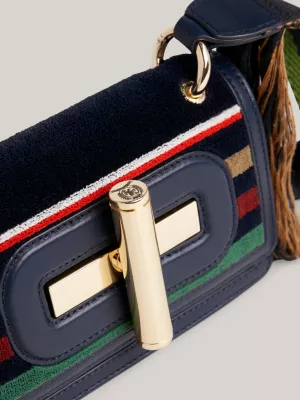 Bolsa Tommy x Pendleton New York Stripe com Fecho Giratório