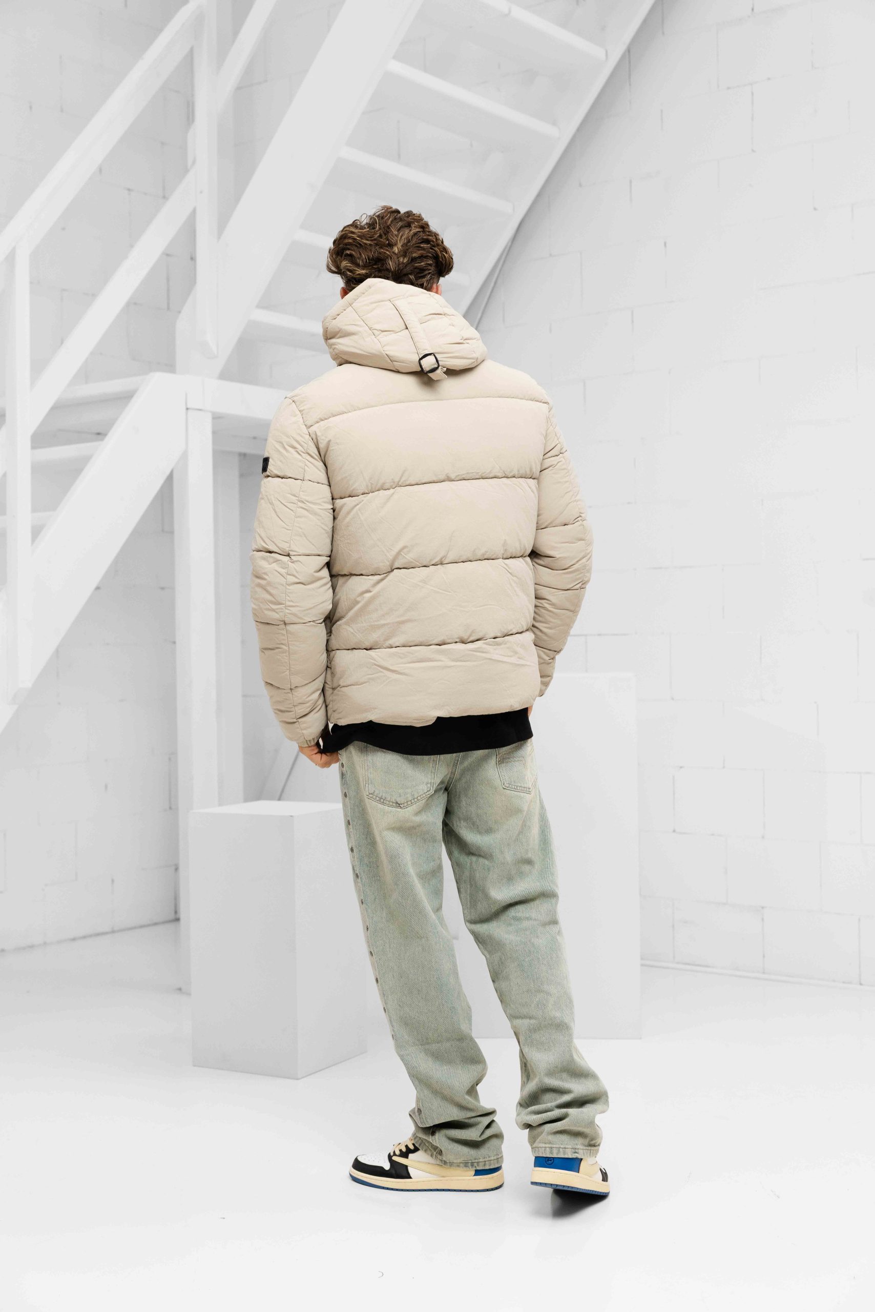 Malelions Donn Puffer Winterjas Heren Beige