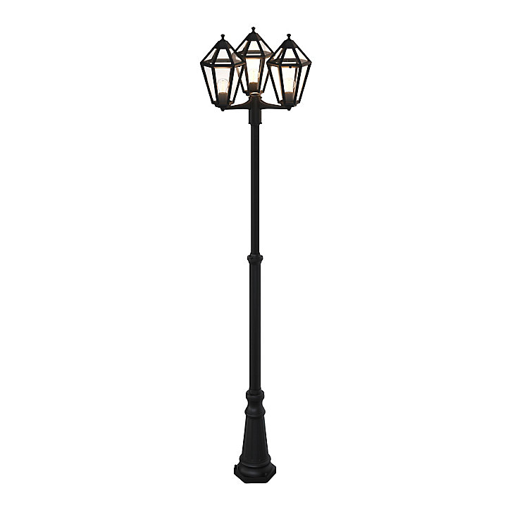 Lampadaire Radley E27 IP44 GoodHome noir