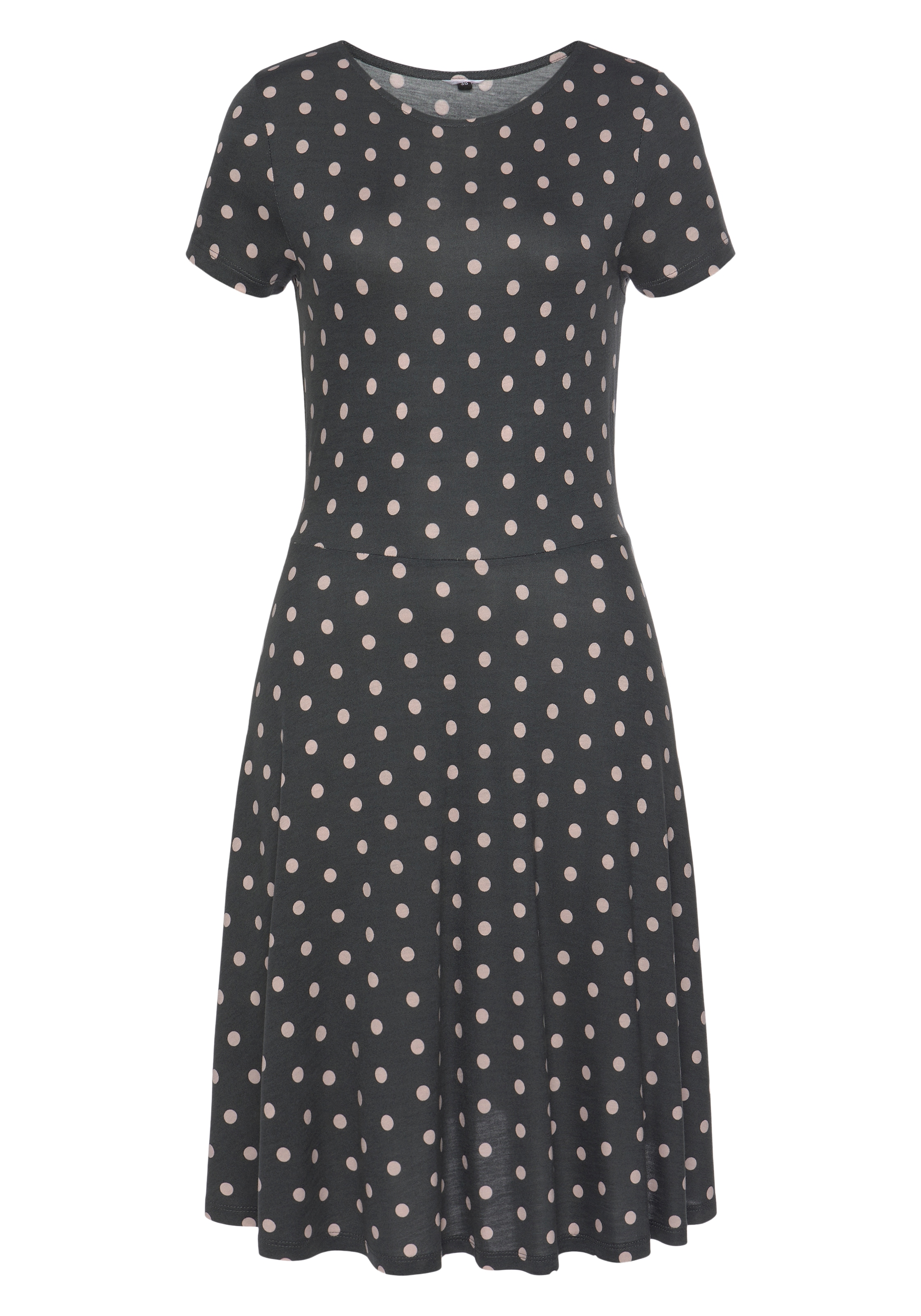 Vivance Sommerkleid mit Pünktchendruck, knielanges T-Shirtkleid, Strandkleid