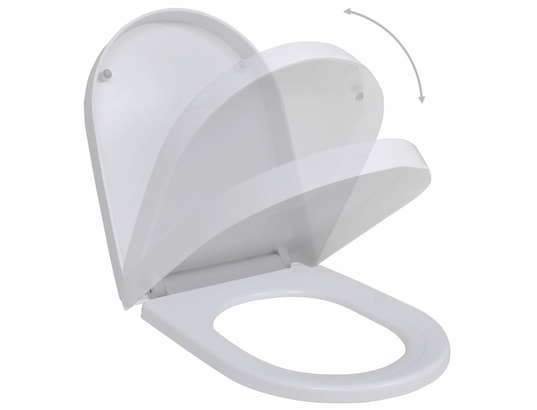 VIDAXL - Abattant wc avec frein de chute 2 pcs plastique blanc