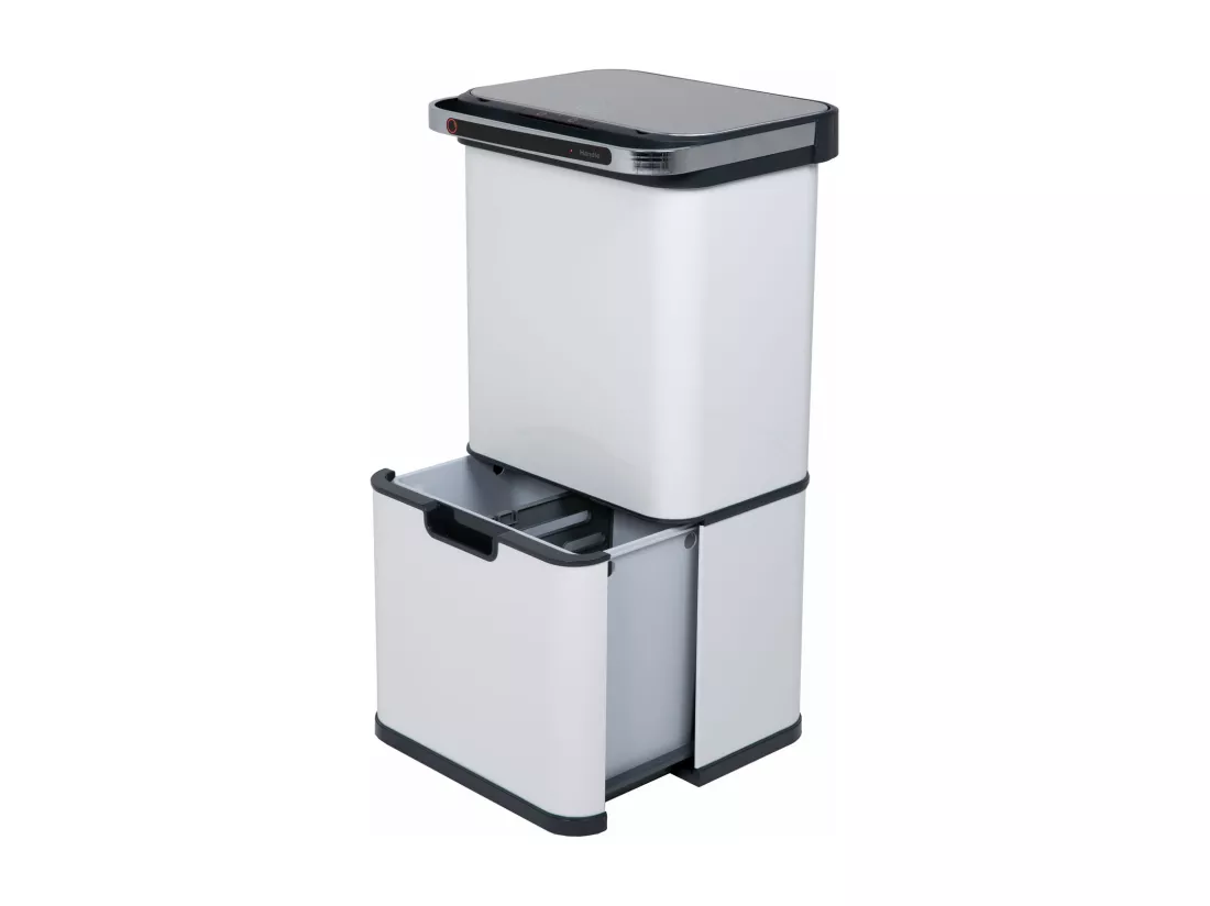 Poubelle à capteur 60L Fonction autonettoyante et filtre à charbon actif