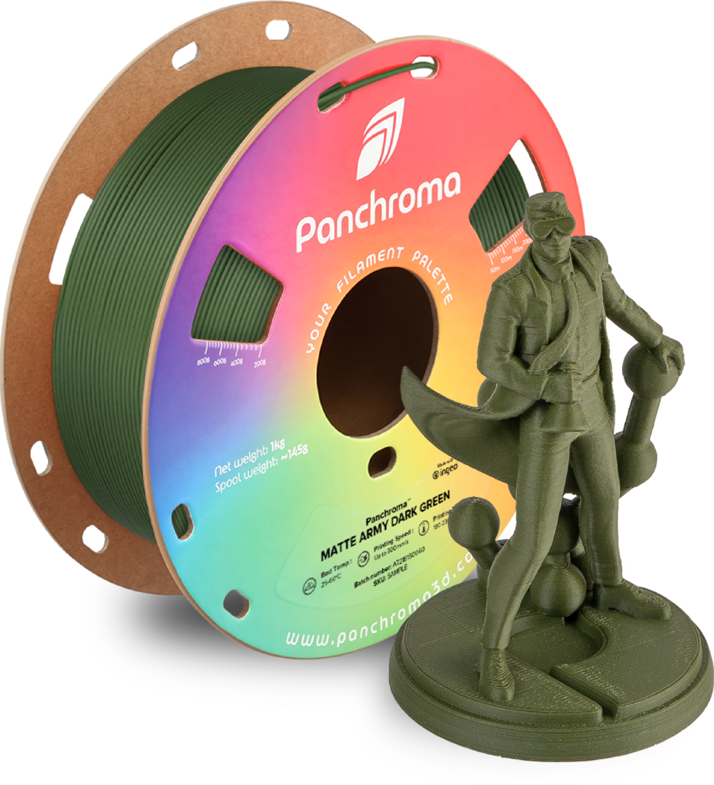 Polymaker  Panchroma™ PLA Matte Army Dark Green, 1,75 mm / 1000 g    Matte Eleganz in Army Green