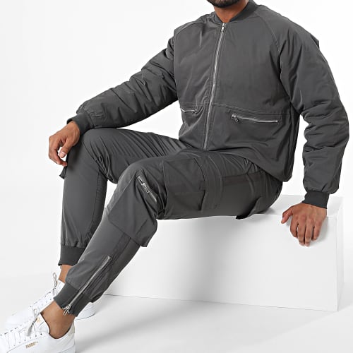 Ensemble Cargo Gris Anthracite